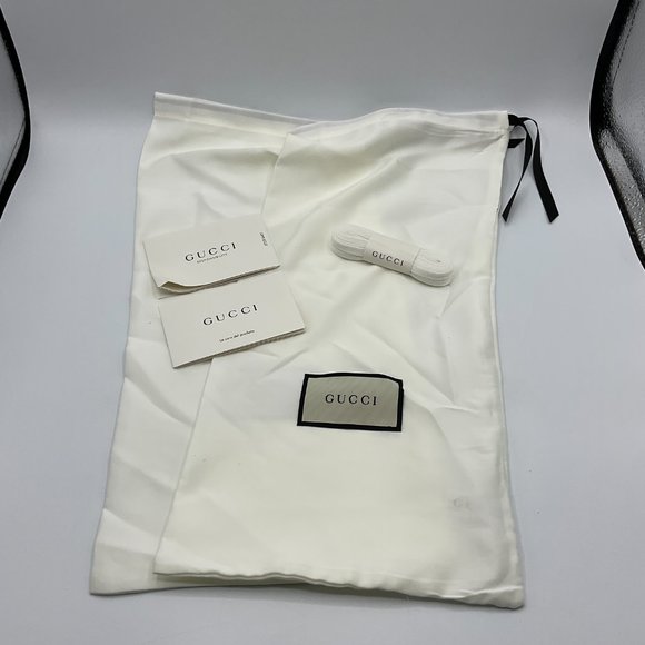 Gucci Ultrapace Leather & Mesh Sneakers White Blue Mens Size UK 10 US 10.5 - Picture 11 of 13